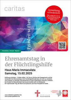 Das ist das Veranstaltungsplakat zum Ehrenamtstag in der Flüchtlingshilfe